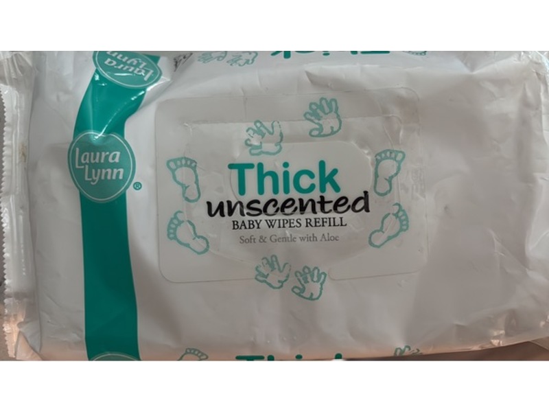 Laura Lynn Thick Baby Wipes Refill, Unscented