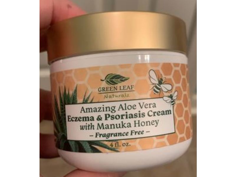 Green Leaf Naturals Amazing Aloe Vera Eczema & Psoriasis Cream, Fragrance Free, 4 fl oz