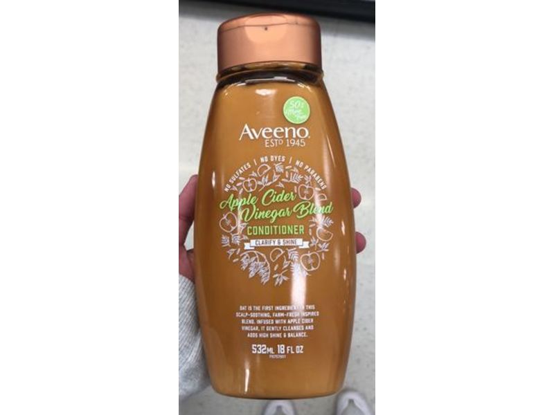Aveeno Clarify & Shine Conditioner, Apple Cider Vinegar Blend, 18 fl oz/532 mL