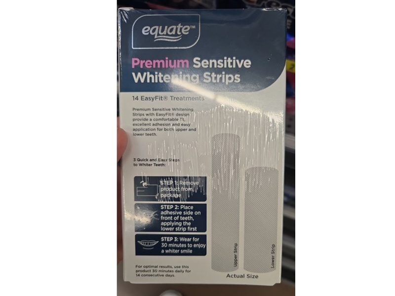 Equate Premium Sensitive Whitening Strips, 28 Count