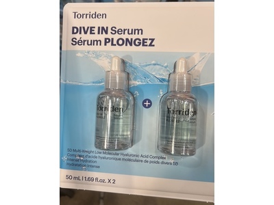 Torriden Dive In Serum, Hyaluronic Acid, 1.69 fl oz/50 mL, Pack Of 2
