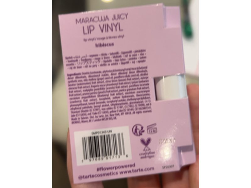 Tarte Maracuja Juicy Lip Vinyl, Hibiscus, 0.0246 oz/0.7 g