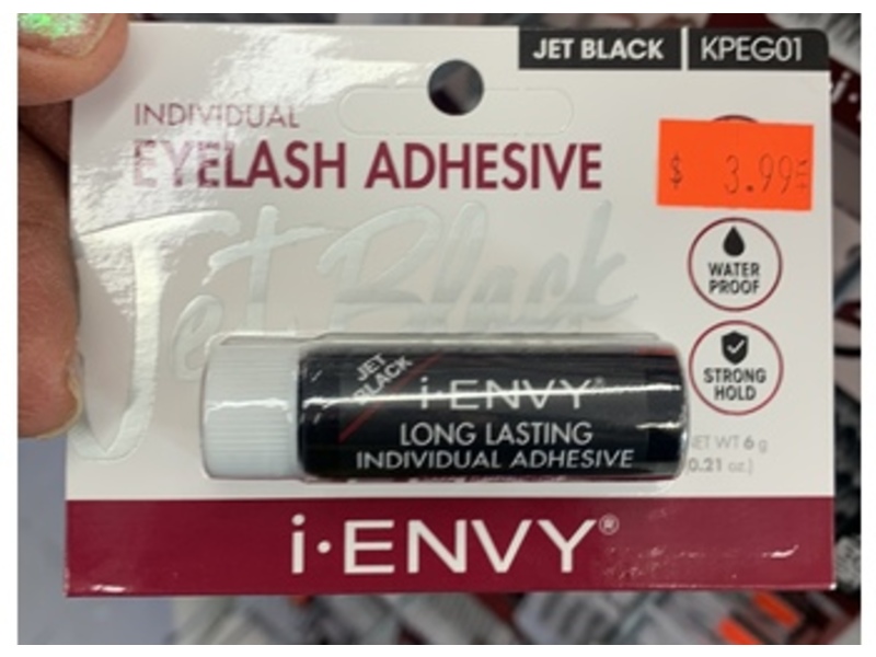 I Envy Long Lasting Individual Eyelash Adhesive, Jet Black, 0.21 oz/6 g