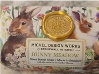 Michel Design Works Shea Butter Soap Bar, Bunny Meadow, Cucumber Flower, 8.7 oz/246 g - thumbnail 2
