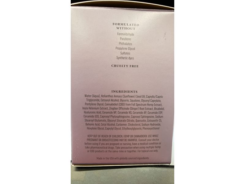 Lord Jones Whole Plant Formula Acid Mantle Repair CBD Moisturizer, 1.69 oz/50 ml