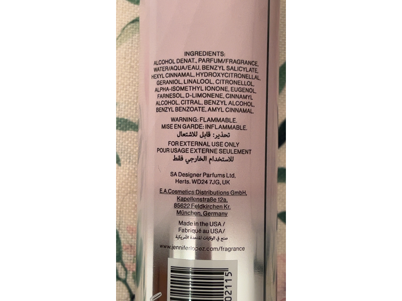 Jennifer Lopez Jlo Glow Fragrance Mist, 8 fl oz/240 mL