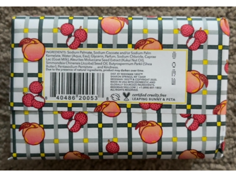 Beekman 1802 Goat Milk Soap, Juicy Peachy Lychee, 9 oz/255 g