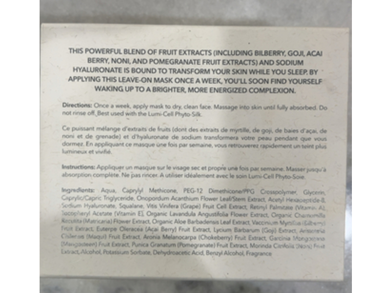 Introstem Lumi-Cell Overnight Mask, 3.53 oz/100g