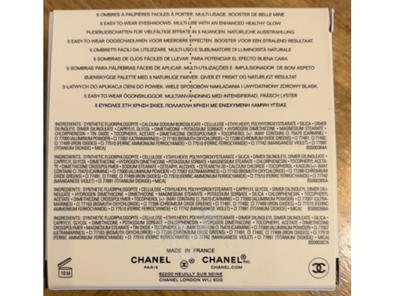 Chanel Les Beiges Healthy Glow Natural Eyeshadow Palette, Tender, 0.16 oz/4.5 g