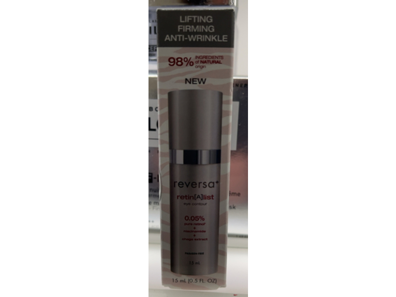 Reversa Retinalist Eye Contour, Pure Retinol + Niacinamide + Chage Extract, 0.5 fl oz/15 mL