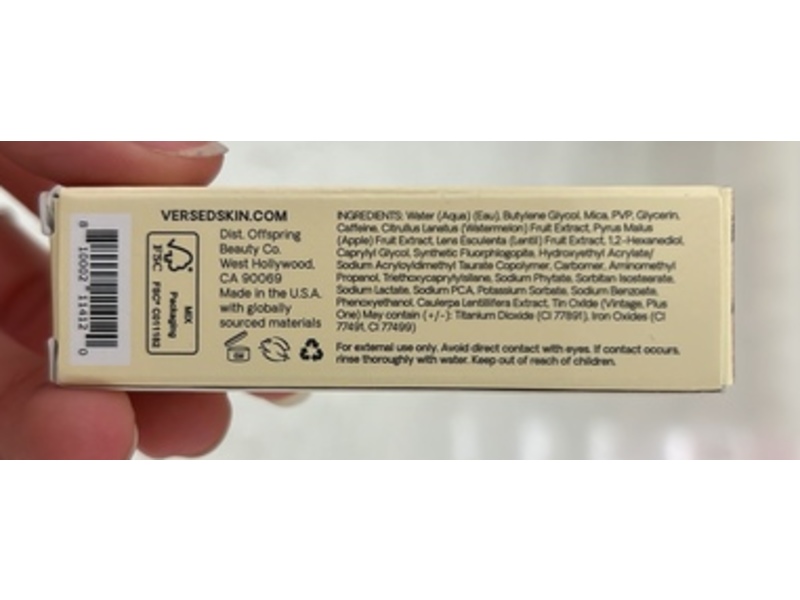 Versed Stay Liquid Eyeshadow, Plus One, 0.15 fl oz/4.5 mL