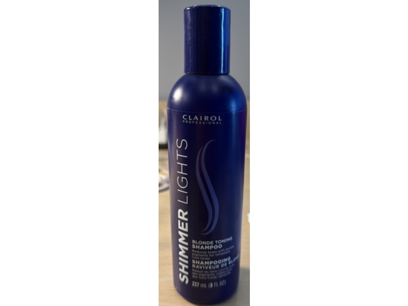 Clairol Professional Shimmer Lights Blonde Toning Shampoo, 8 fl oz/237 mL