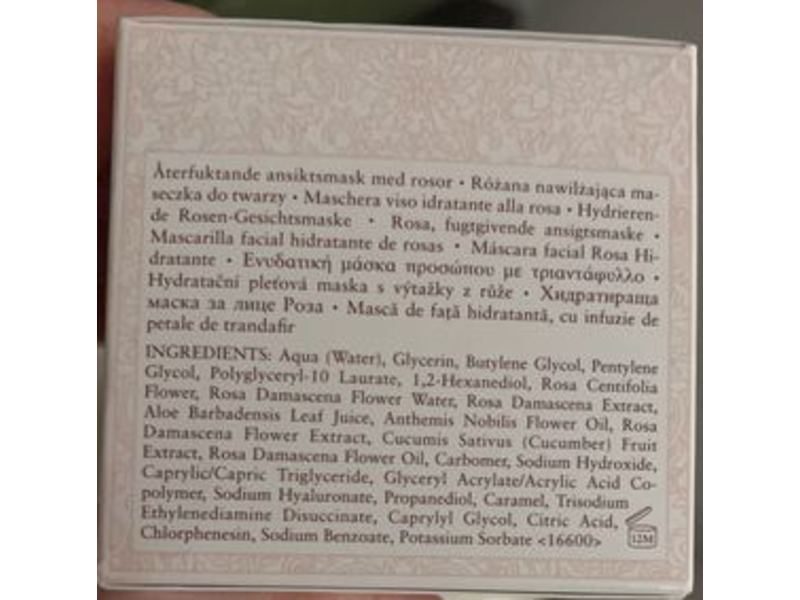 Fresh Rose Face Mask Rose Petals Soothes & Tones, 3.3 fl oz/100 mL