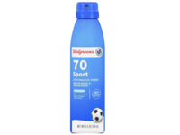 Walgreens Continuous Spray Sunscreen, SPF 70 UVA/UVB, Sport, Fresh Scent, 5.5 oz/156 g - thumbnail 1
