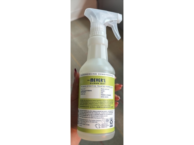 Mrs. Meyer's Clean Day Probiotic Daily Shower Spray, Lemon Verbena Scent, 16 fl oz/473 mL