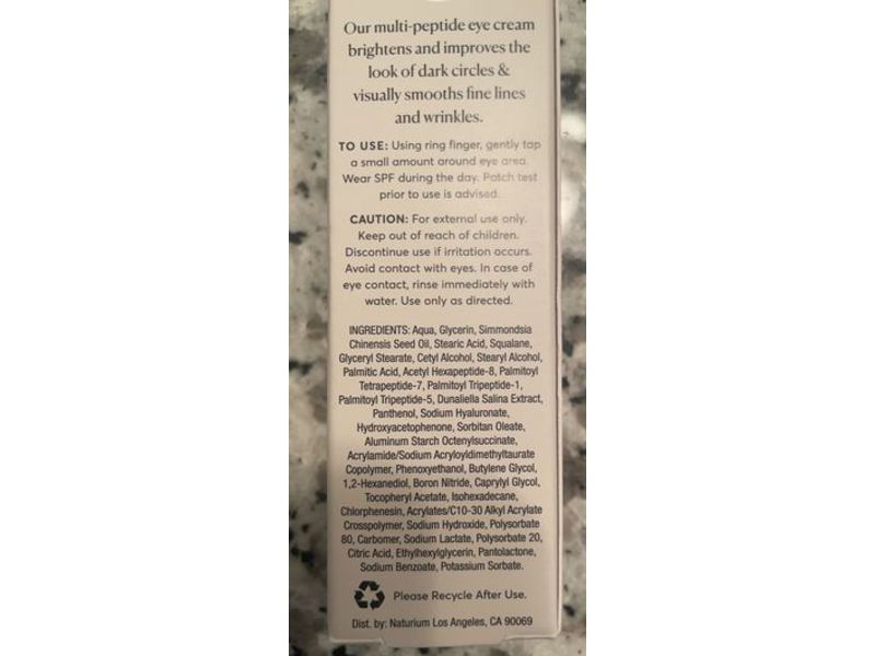 Naturium Multi-Peptide Eye Cream, 0.5 fl oz/15 mL