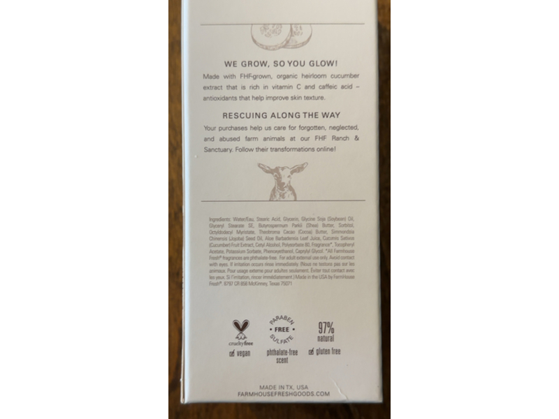 Farmhouse Fresh Coconut Body Cream, Shea Butter, 8 fl oz/237 mL