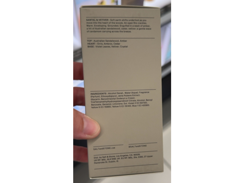 Salt & Stone Body Mist, Santal & Vetiver, 3.4 fl oz/100 mL