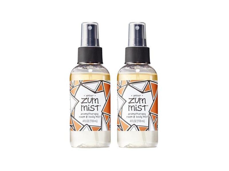 Zum Amber Zum Mist Aromatherapy Room & Body Mist, 4 fl oz/118 mL, Pack Of 2