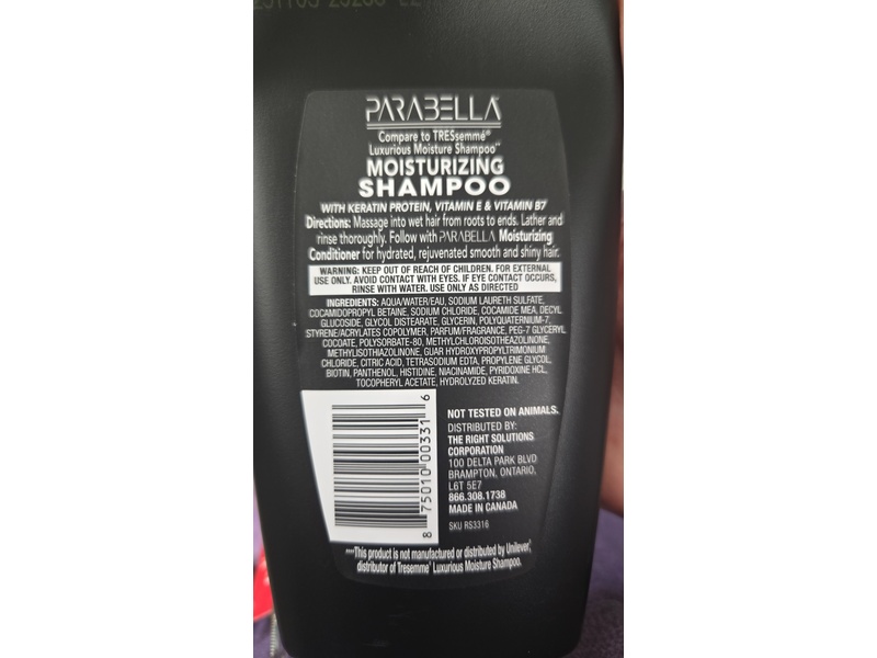 Parabella Moisturizing Shampoo, 12 fl oz/354 mL
