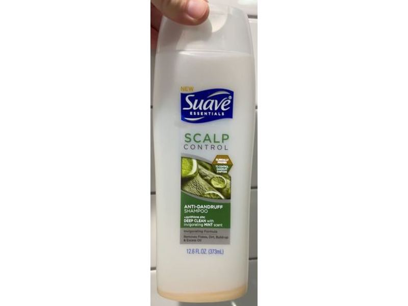 Suave Anti-Dandruff Shampoo, Scalp Control, Invigorating Mint Scent, 12.6 fl oz/373 mL