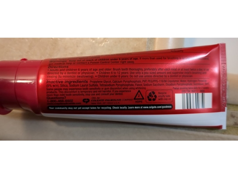 Colgate Optic White Fluoride Toothpaste, 6 oz/170 g, Pack Of 2