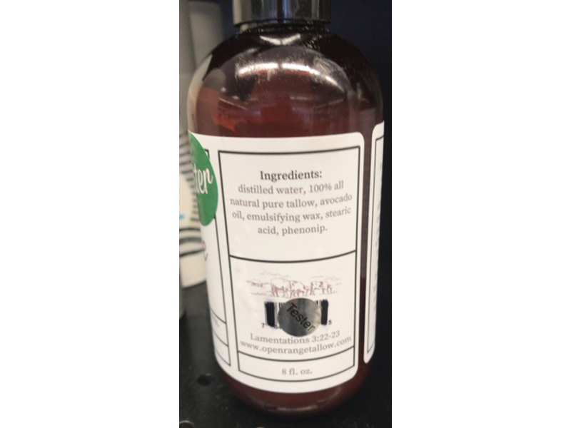 Open Range Tallow Co. Tallow Lotion, 8 fl oz