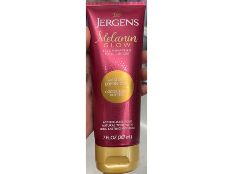 Jergens Melanin Glow Illuminating Moisturizer, Cocoa & Shea Butter, 7 fl oz/207 mL