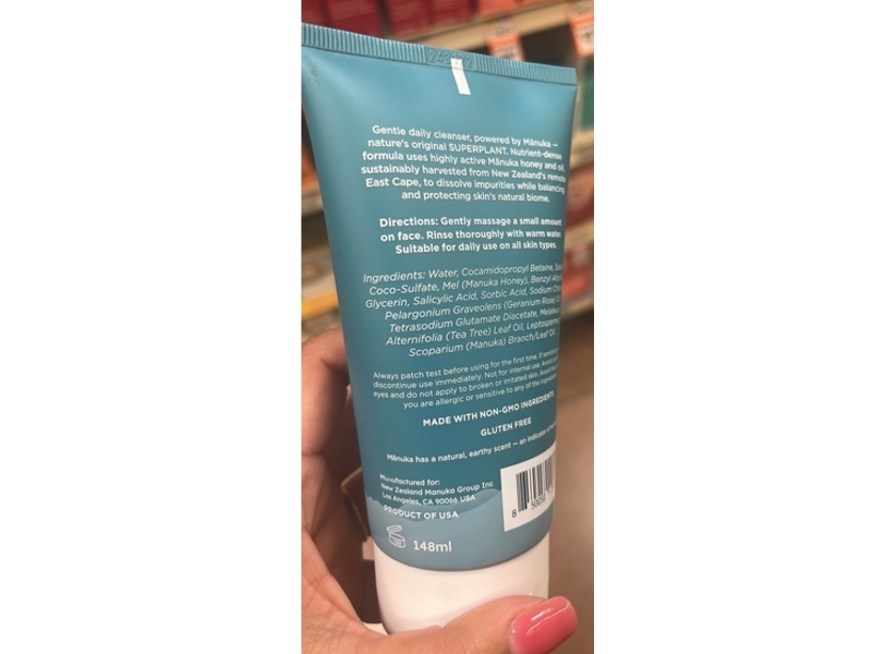 Melora Manuka Honey & Oil Face Wash, 5 fl oz.148 mL