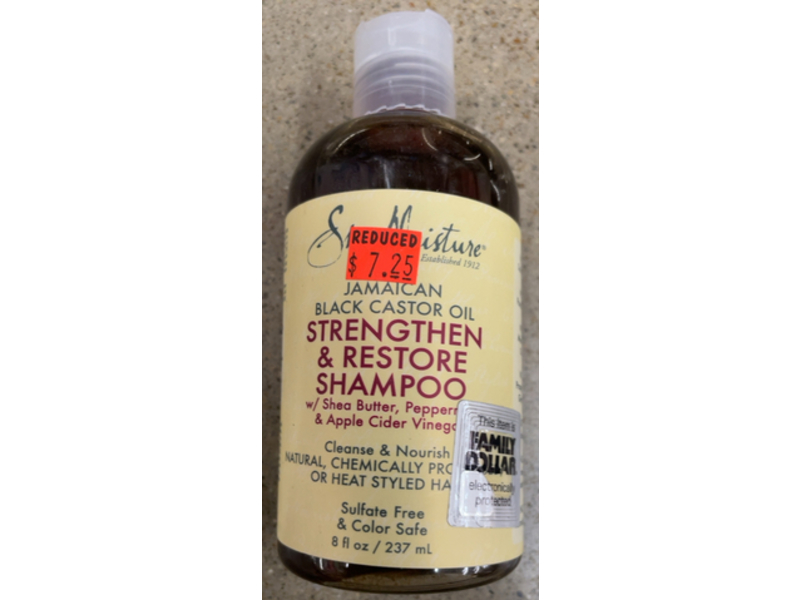 Sheamoisture Strengthen & Restore Shampoo, Jamaican Black Castor Oil, 8 fl oz/237 mL