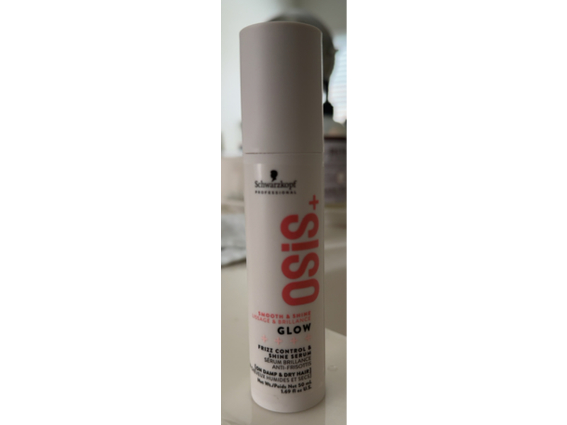 Schwarzkopf Professional Osis+ Smooth & Shine Glow Frizz Control & Shine Serum, 1.69 fl oz/50 mL