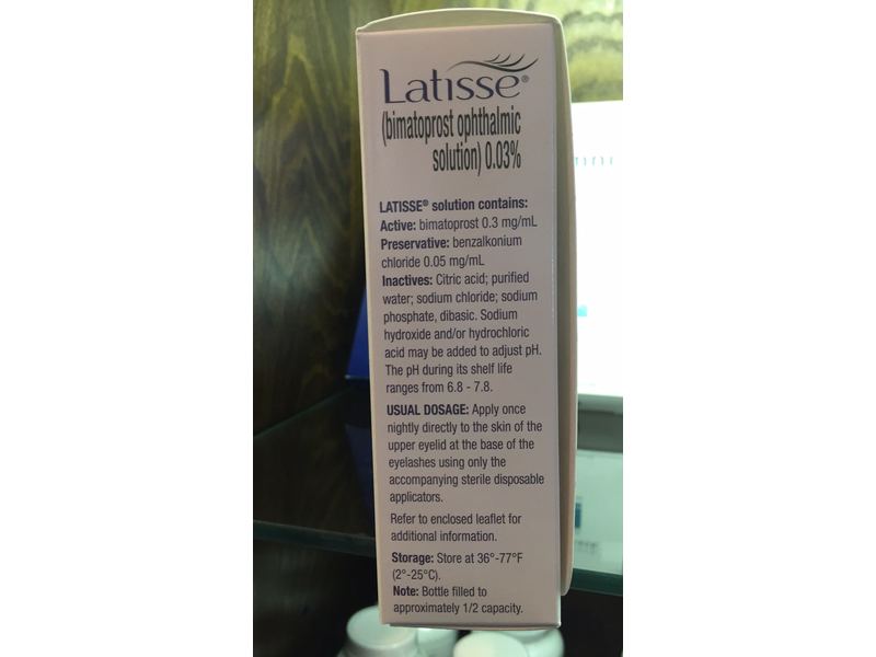 Latisse (bimatoprost Ophthalmic Solution) 0.03%, Allergan (RX)