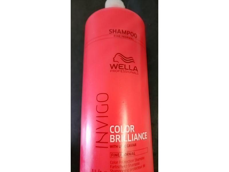 Wella Professional Invigo Color Brilliance Shampoo, Fine Lime Caviar, 1 L