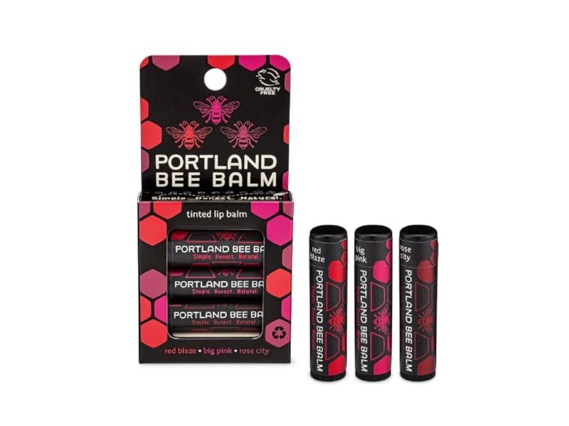 Portland Tinted Lip Balm, Bee Balm, 0.5 oz/4.2 g, Pack Of 3