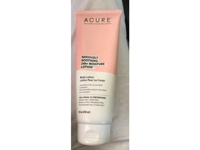 Acure Seriously Soothing Body Lotion, Cocoa Butter & Squalene, 8 fl oz/236 mL