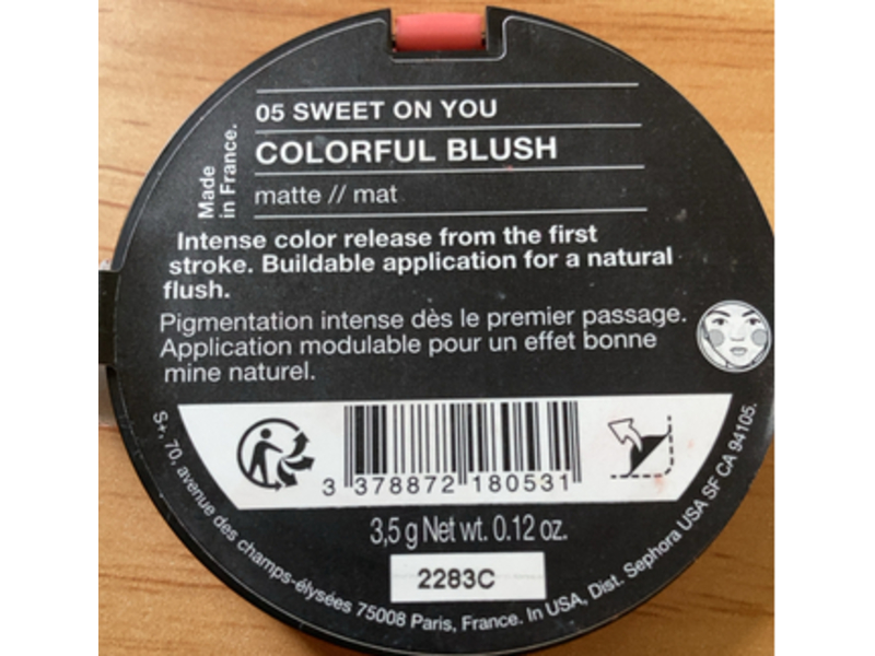 Sephora Colorful Blush, 05 Sweet On You, 0.12 oz/3.5 g