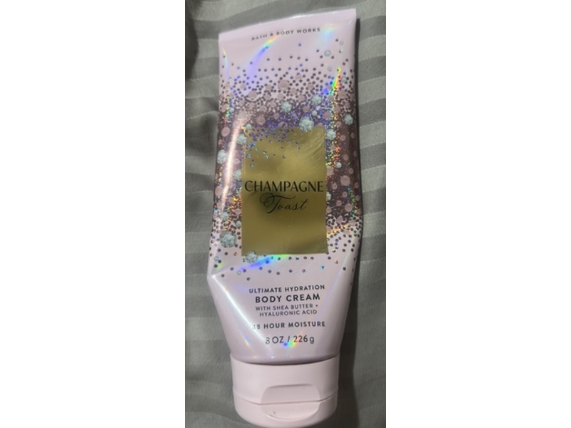 Bath & Body Works Champagne Toast Ultimate Hydration Body Cream, Shea Butter + Hyaluronic Acid, 8 oz/226 g