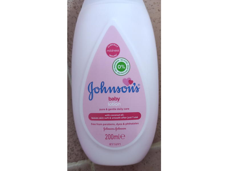 johnson's Baby Lotion, Pure & Gentle Daily Care, Coconut Oil, 200 mL