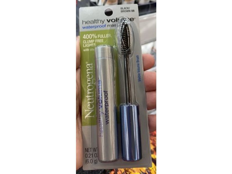 Neutrogena Healthy Volume Waterproof Mascara, Black/Brown 08, 0.21 oz/6.0 g