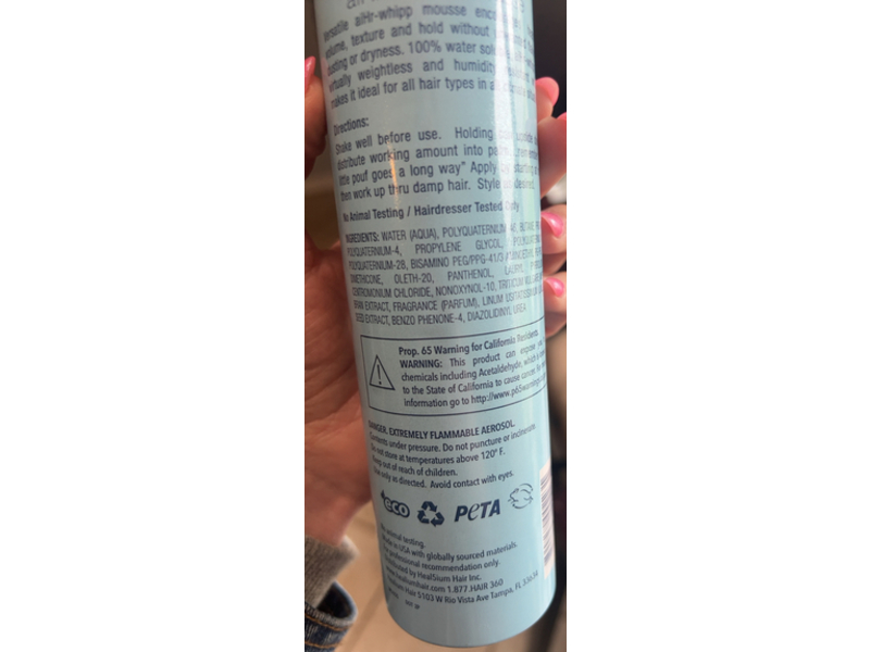 Healium 5 Air Whipp Volumizing Mousse, 9 fl oz/255 g