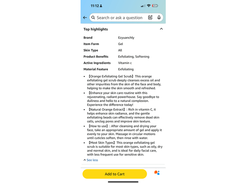 Gmeelan Enzymes Exfoliating Brightening Gel, Orange, 1.7 oz/50 g, Pack Of 2