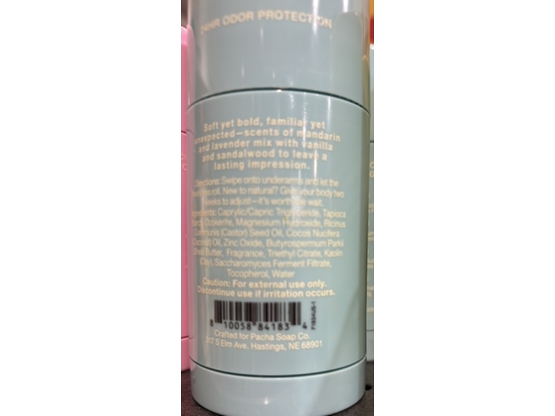 Foxly Deodorant, Midnight Vanilla, 2.6 oz/74 g