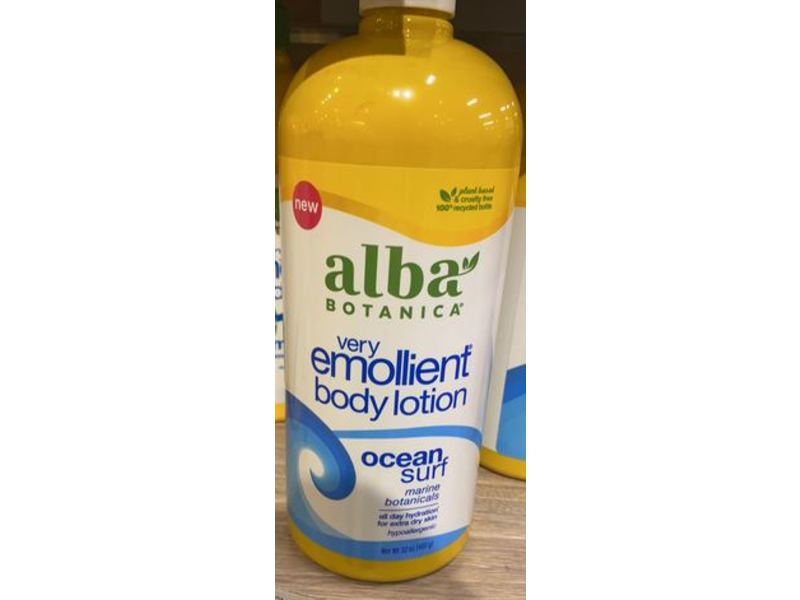 Alba Botanica Very Emollient Body Lotion, Ocean Surf, 32 fl oz