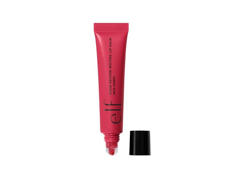 e.l.f. Cosmetics Glow Reviver Melting Lip Balm, Wild Cherry, 0.52 oz/15 g