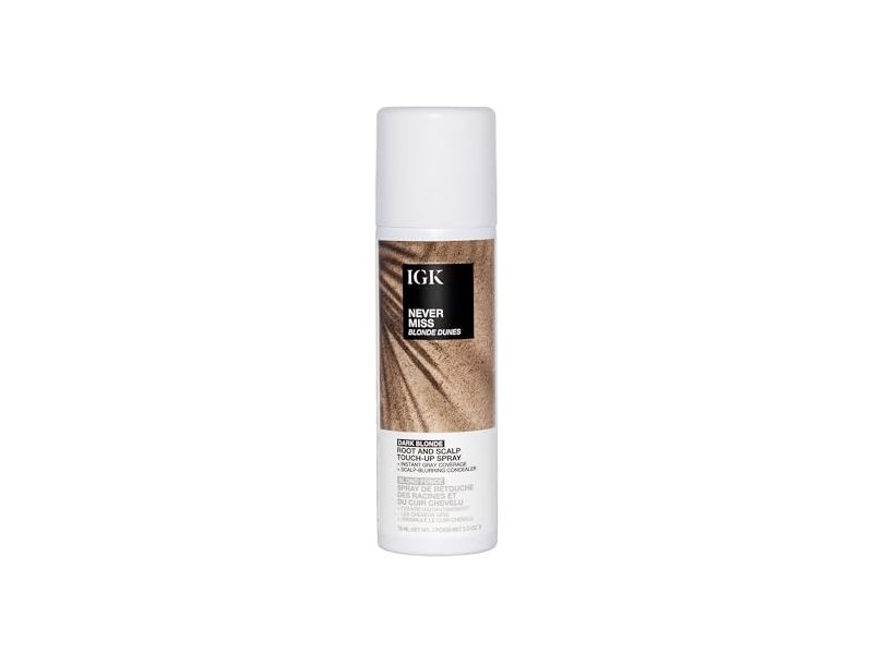 IGK Never Miss Blonde Dunes Root And Scalp Touch-Up Spray, Dark Blonde, 2 oz/79 mL