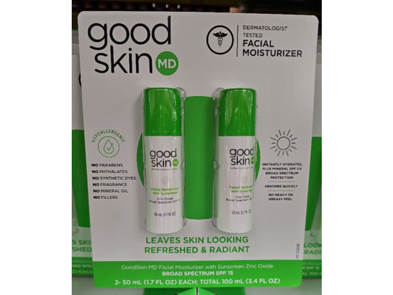 Good Skin MD Facial Moisturizer, SPF 15, 1.7 fl oz/50 mL, 2 Pack