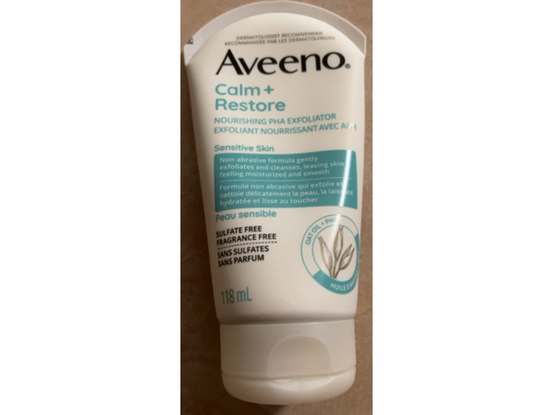 Aveeno Calm + Restore Nourishing PHA Facial Exfoliator, 118 mL