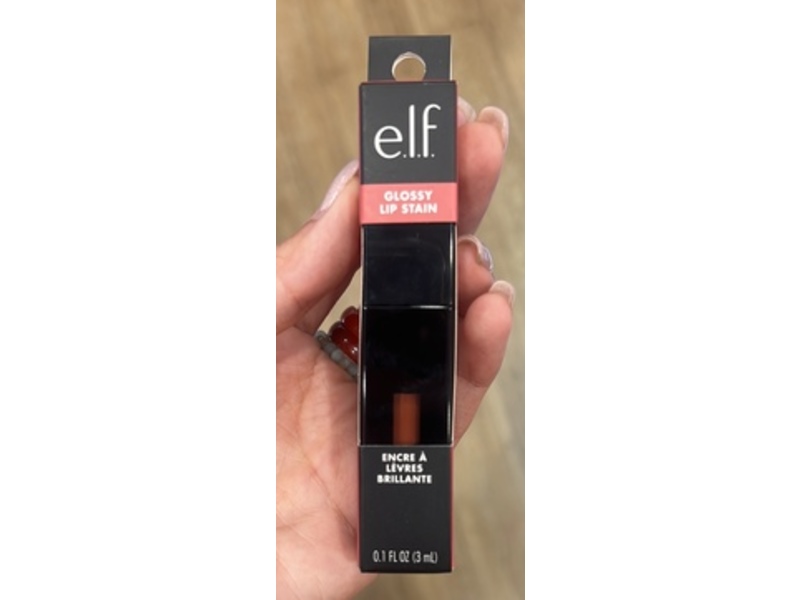 e.l.f Glossy Lip Stain, Basic Beige, 0.1 fl oz/3 mL