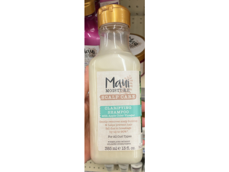 Maui Moisture Scalp Care Clarifying Shampoo, Apple Cider Vinegar, 13 fl oz/385 mL