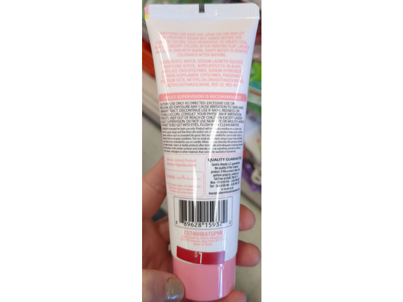 Crayola Bathtub Finger Paint Soap, Bubble Gum Pink, 3 fl oz